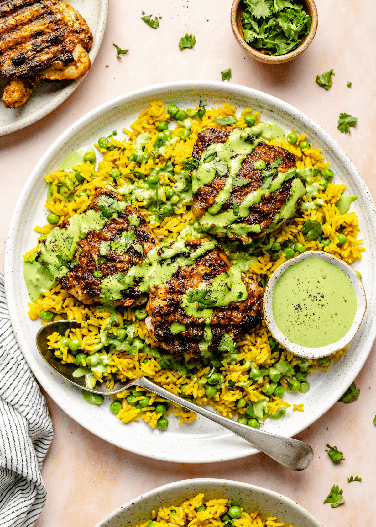 Peruvian Chicken & Rice with Green Sauce Recipe