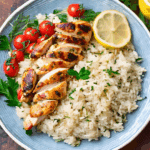 Greek Chicken and Lemon Rice Recipe