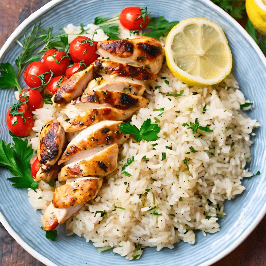 Greek Chicken and Lemon Rice Recipe