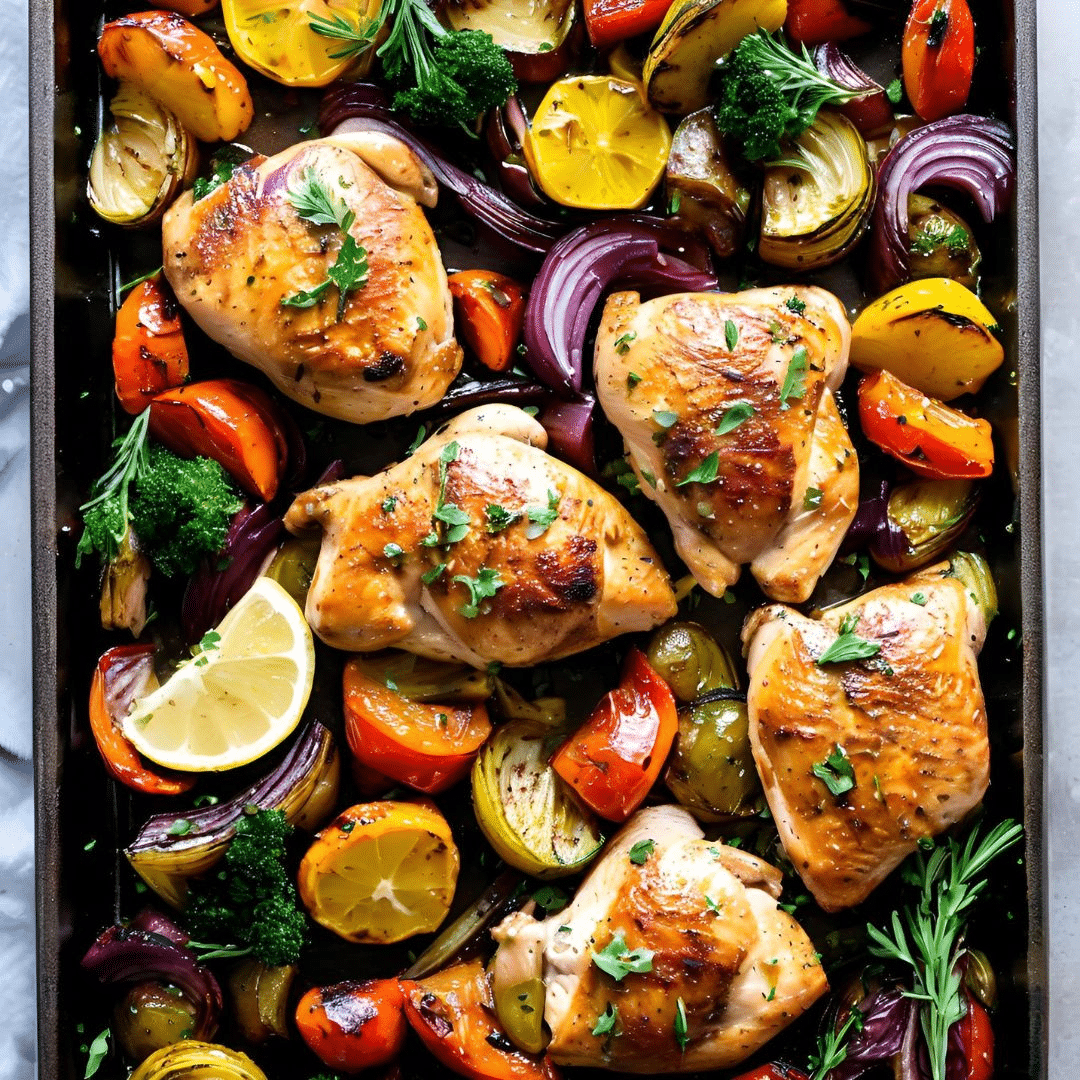 Greek Sheet Pan Chicken Recipe