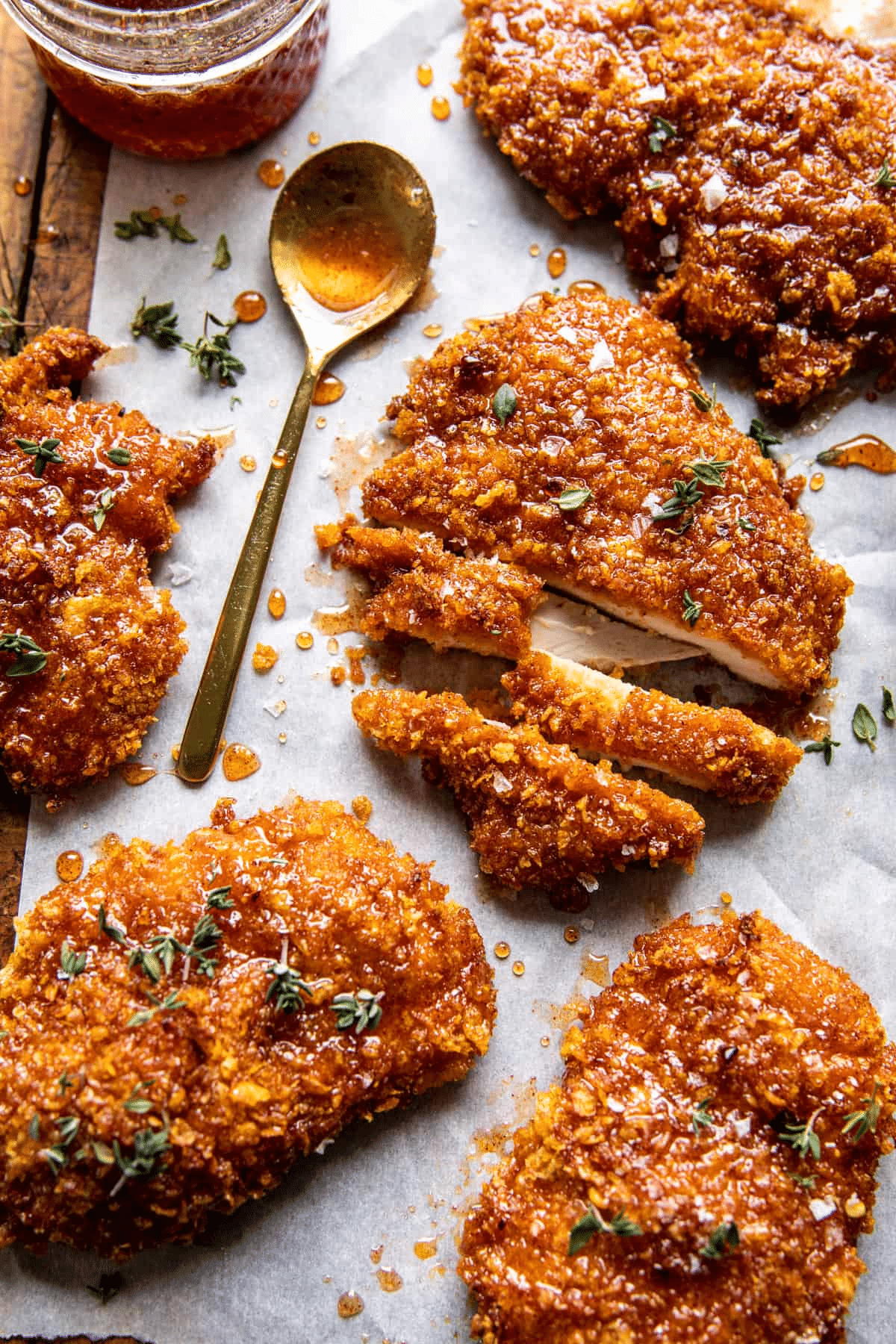 Baked Crunchy Hot Honey Chicken Recipe