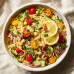 Lemon Orzo Chickpea Salad Recipe