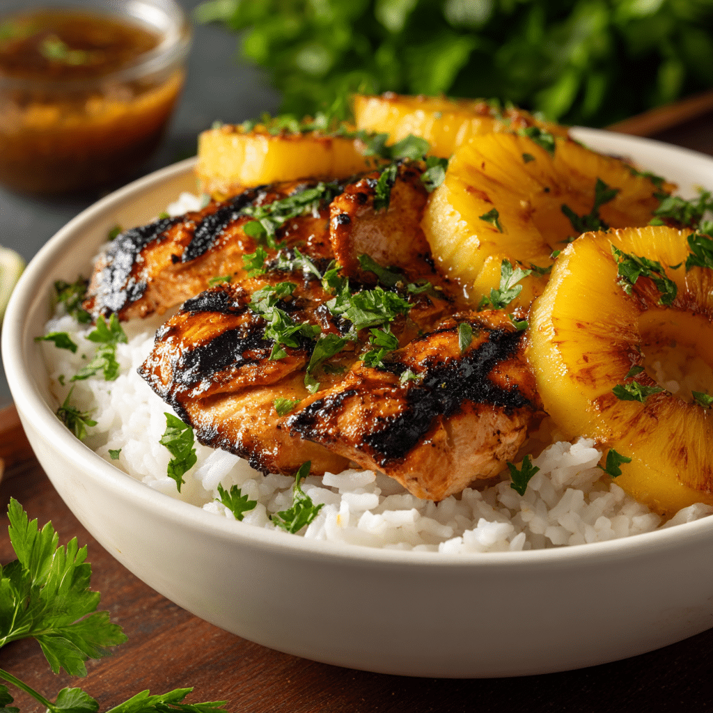Hawaiian Chicken with Coconut Rice Recipe