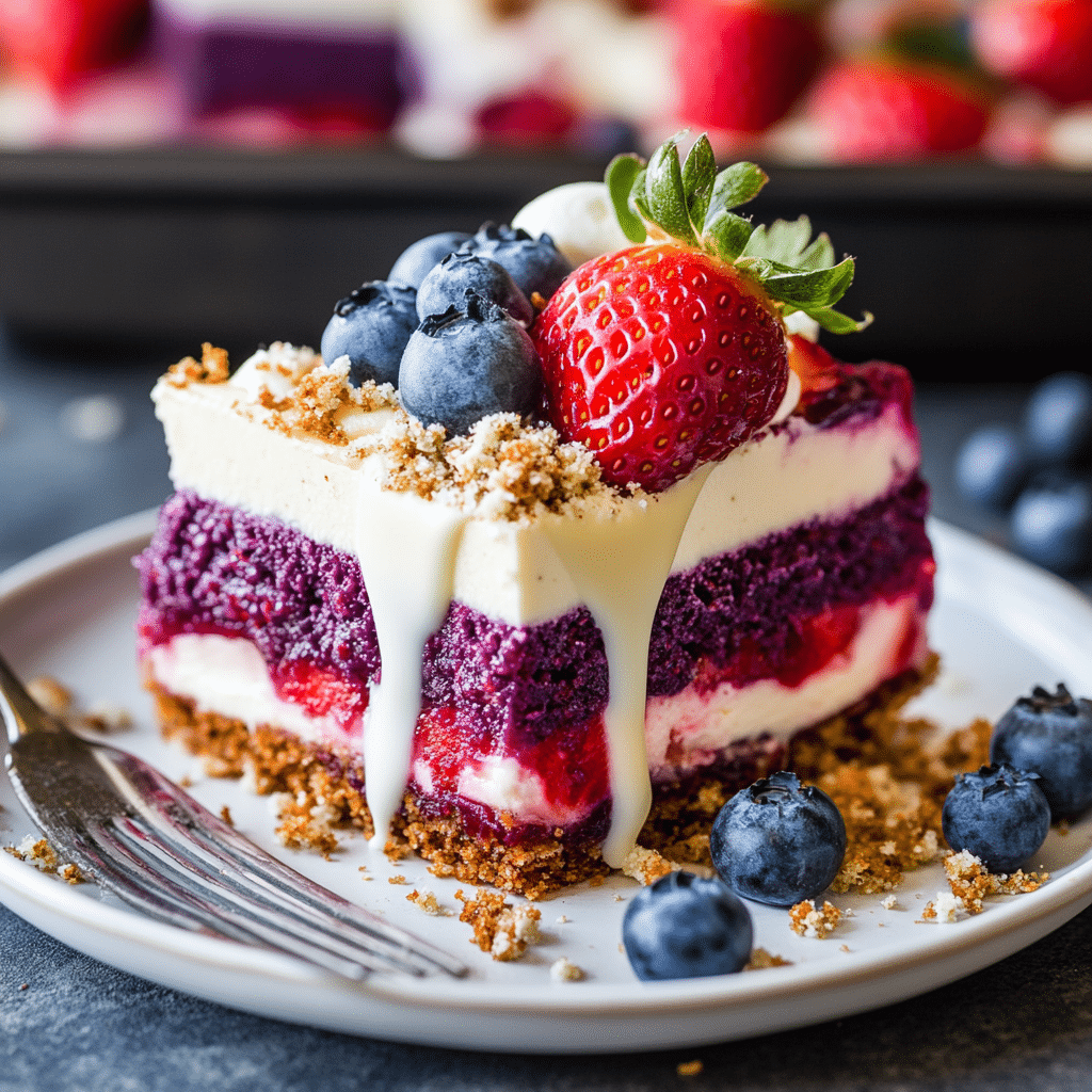 No Bake Summer Berry Lasagna