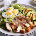 Skinny Chicken and Avocado Caesar Salad