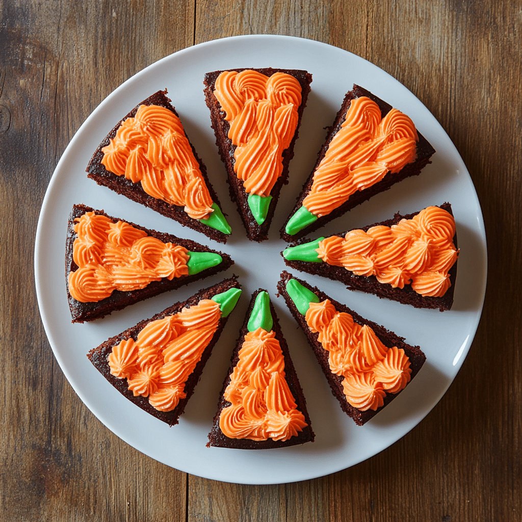 Carrot-Shaped Vegan Easter Brownies Recipe