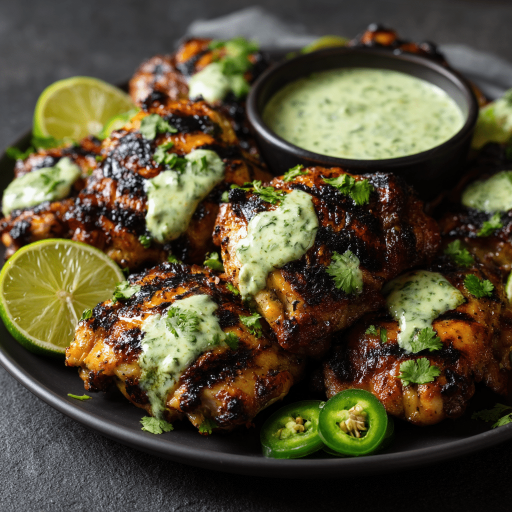 Peruvian Chicken with Green Sauce (Aji Verde)