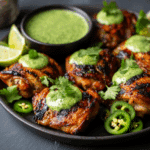 Peruvian Chicken with Green Sauce (Aji Verde)