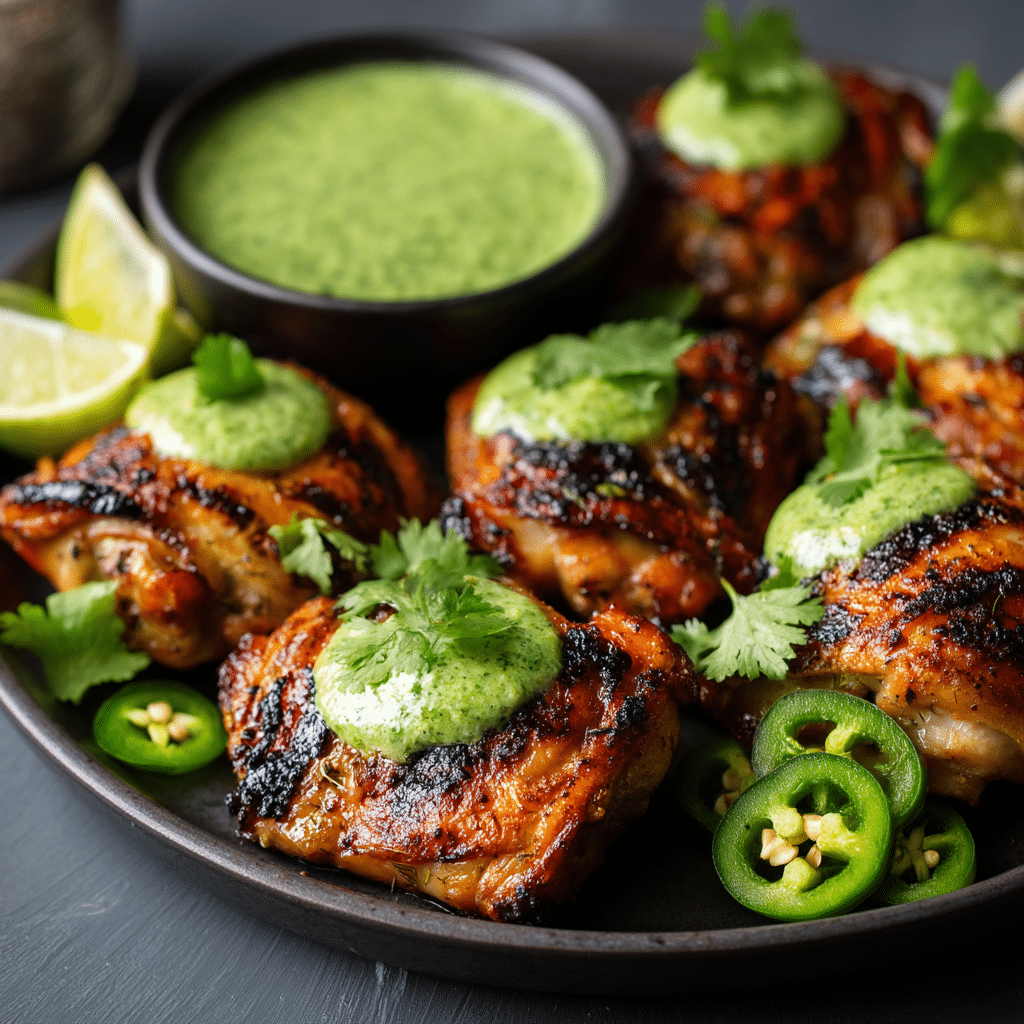 Peruvian Chicken with Green Sauce (Aji Verde)