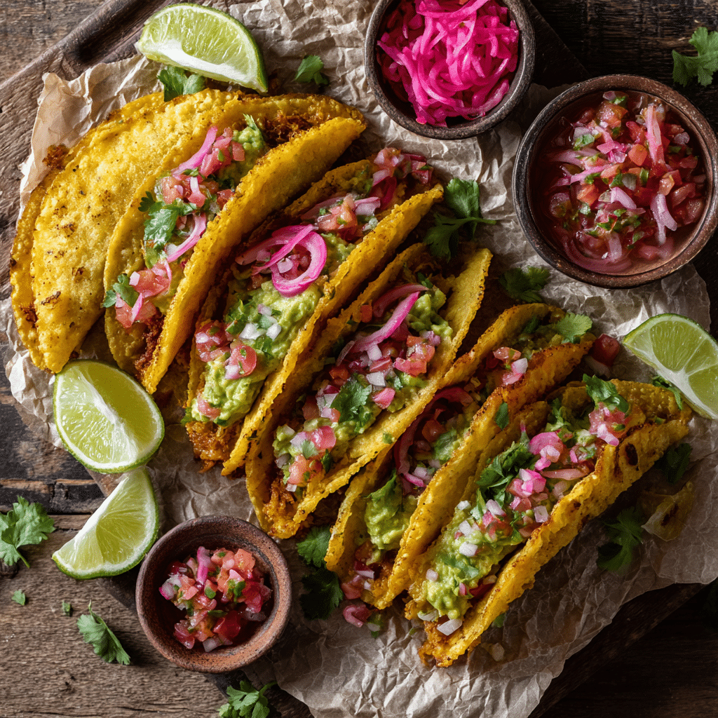 Crispy Cheesy Refried Bean Tacos