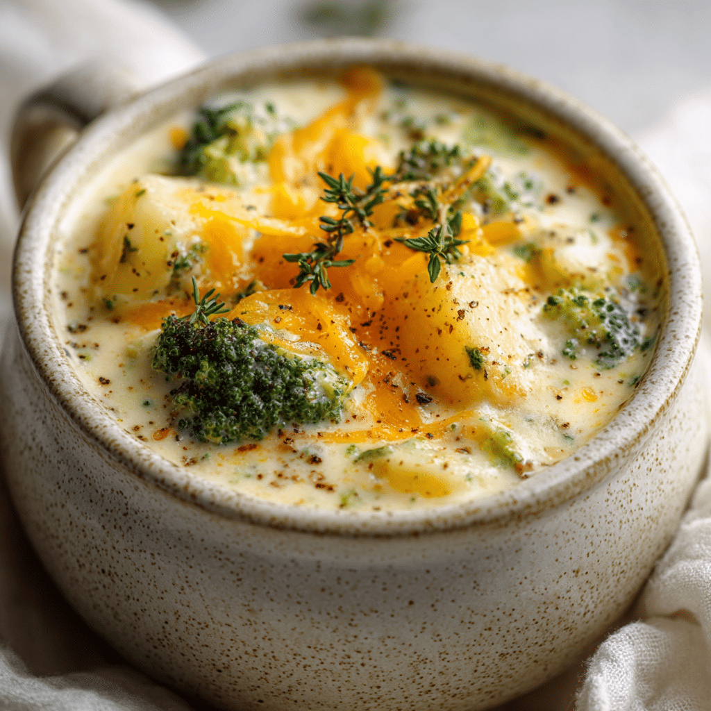 Creamy Broccoli and Cheddar Potato Soup
