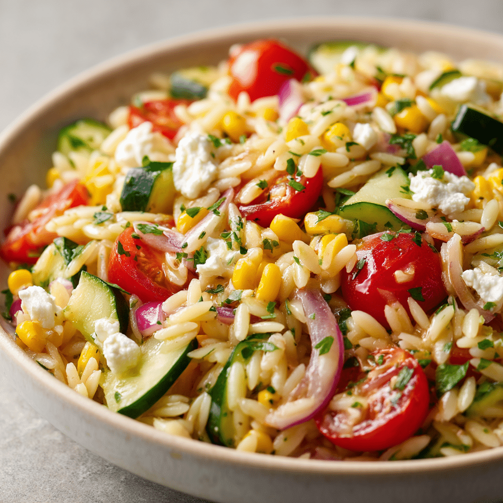 Orzo Pasta Salad with Lemon Vinaigrette