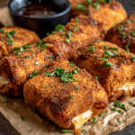 Baked Ham and Cheese Mozzarella Sticks