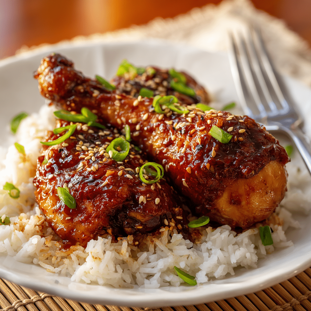 Slow Cooker Honey Garlic Chicken Legs