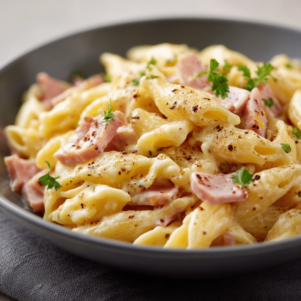 Creamy Ham and Cheese Pasta