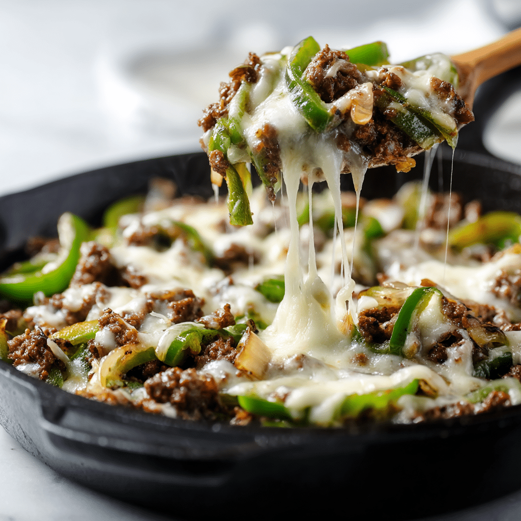 Philly Cheese Beef Skillet