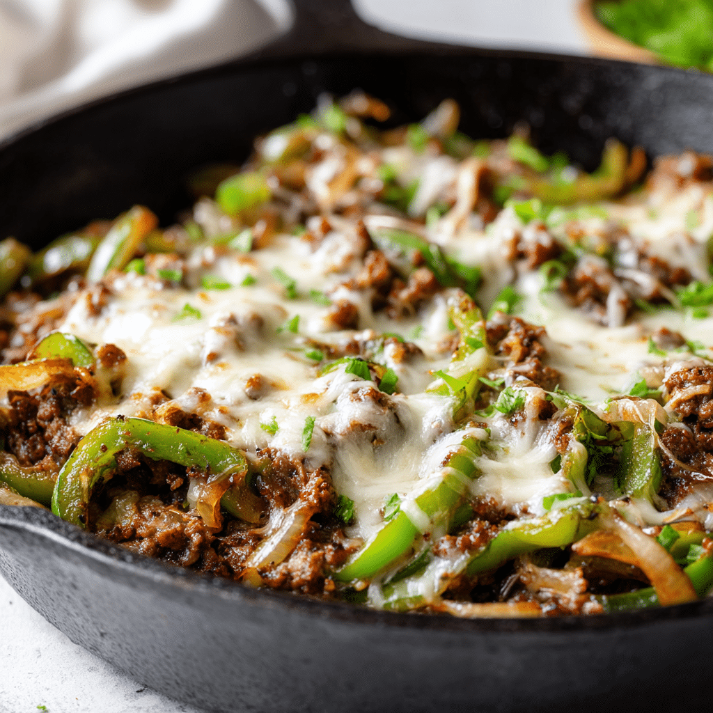Philly Cheese Beef Skillet