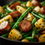 Crockpot Kielbasa and Green Beans