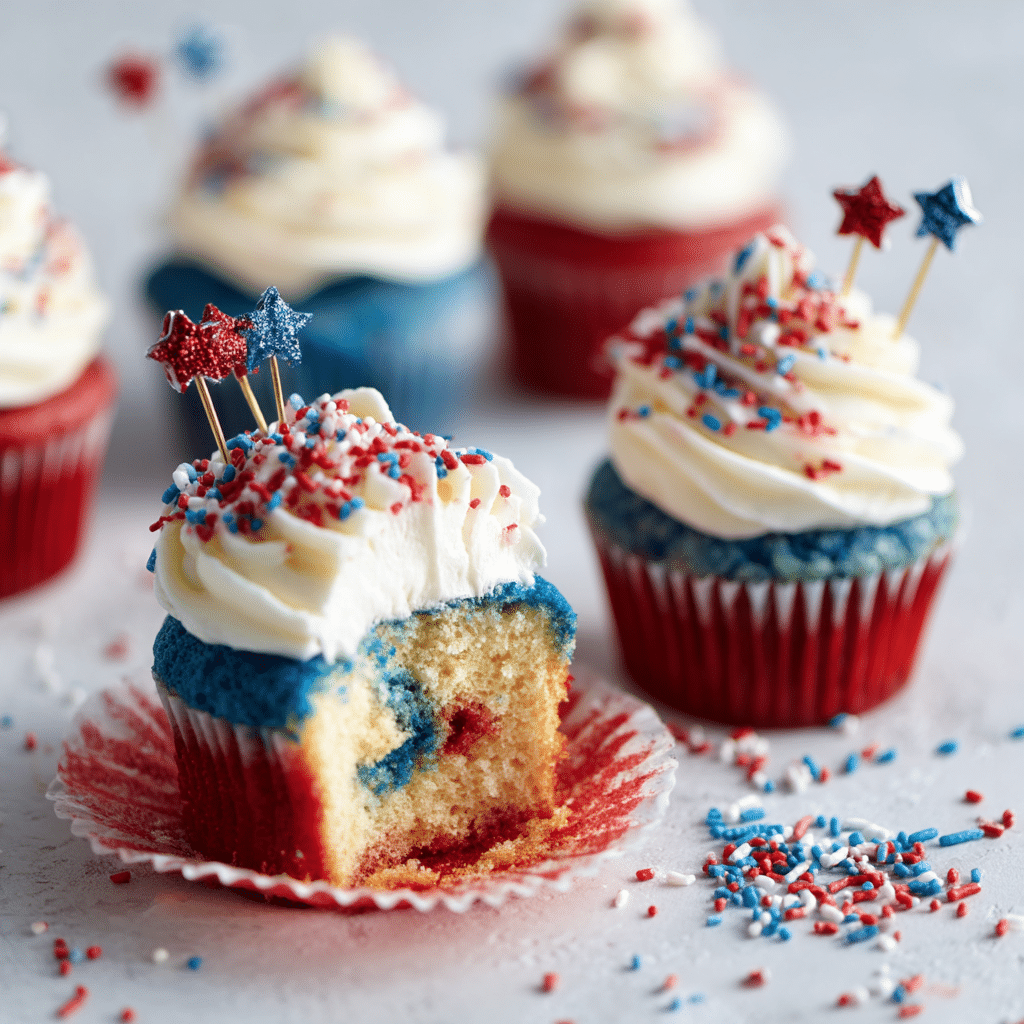 4th of July Firework Cupcakes