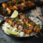 Sweet and Spicy Grilled Chicken and Pineapple Skewers