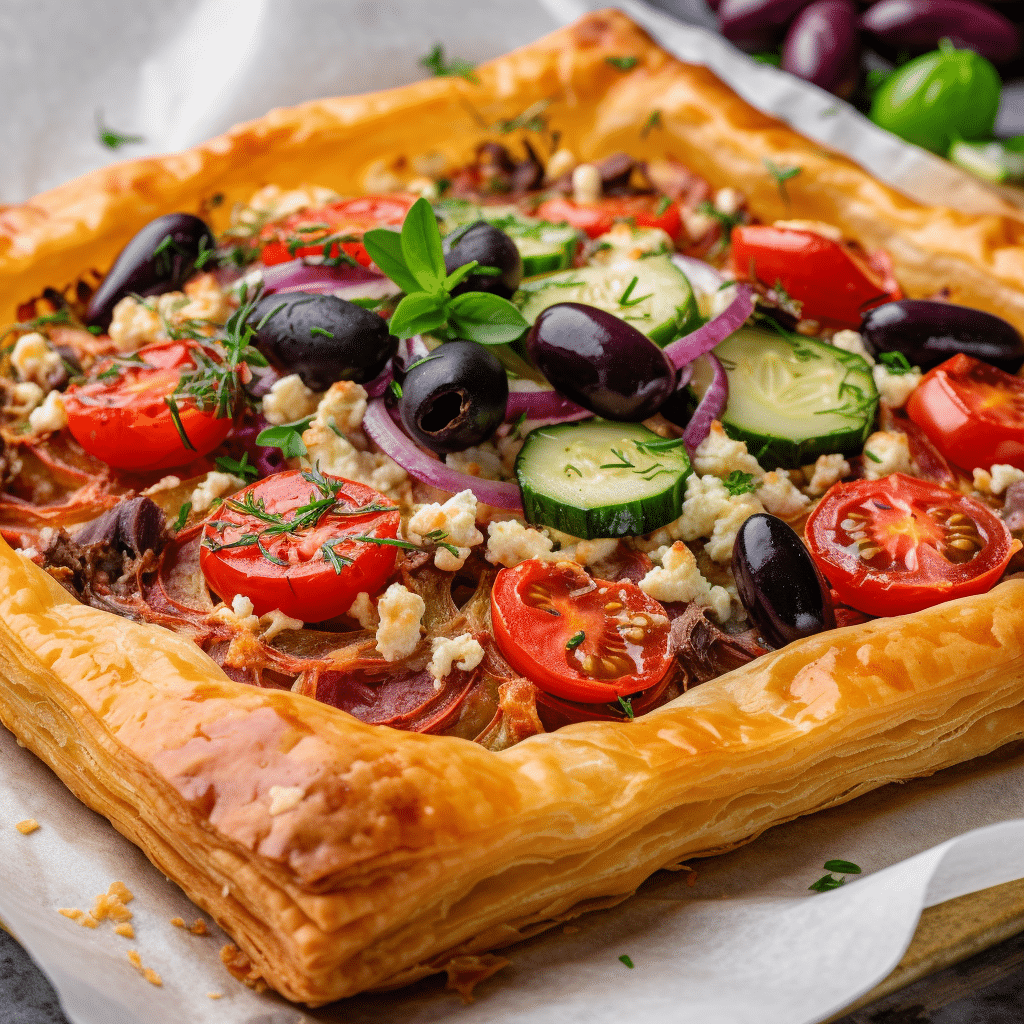 Greek Veggie Pizza Squares Recipe