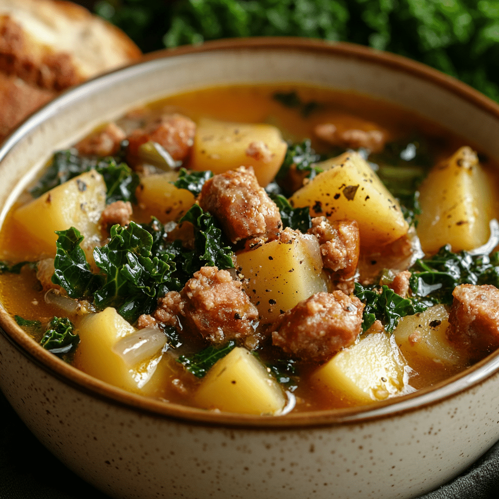 Sausage, Potato, and Kale Soup
