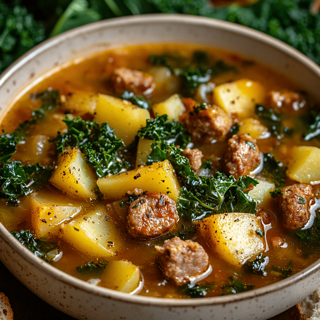 Sausage, Potato, and Kale Soup