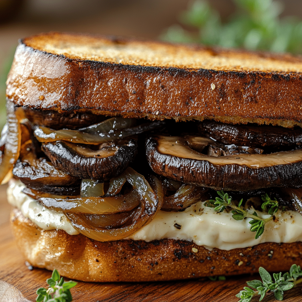 Portobello French Dip with Horseradish Aioli
