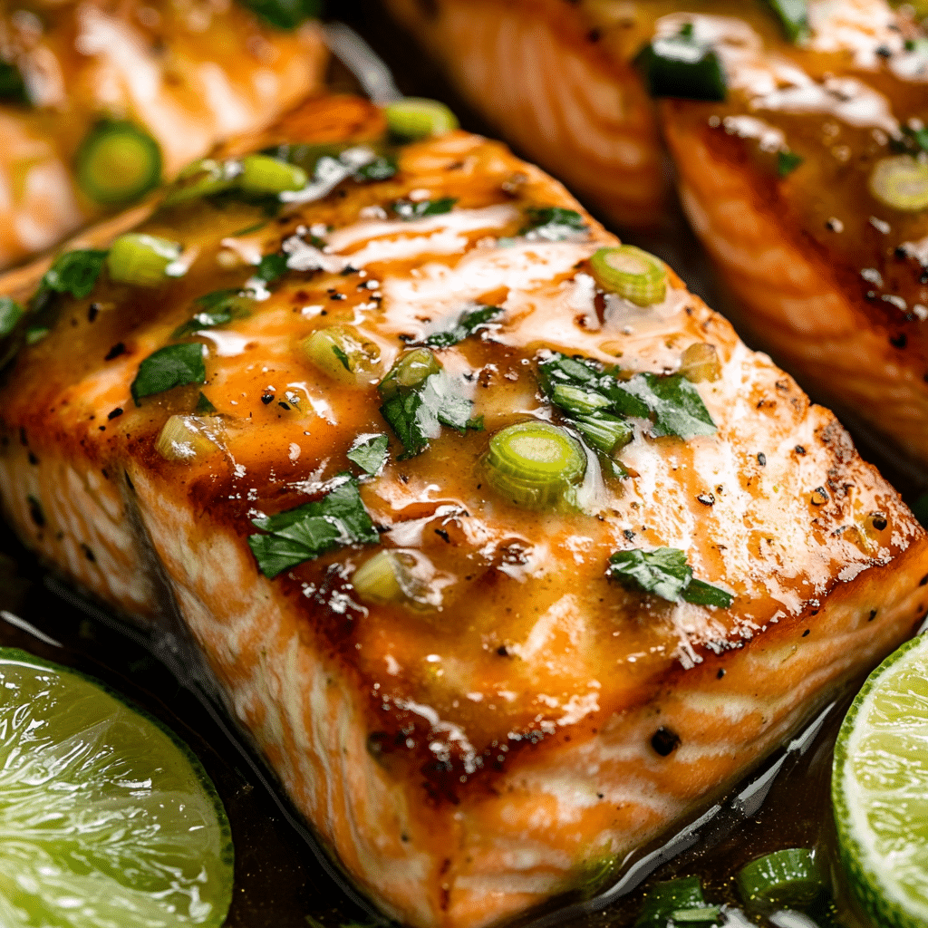 Baked Honey Lime Garlic Butter Salmon