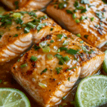 Baked Honey Lime Garlic Butter Salmon
