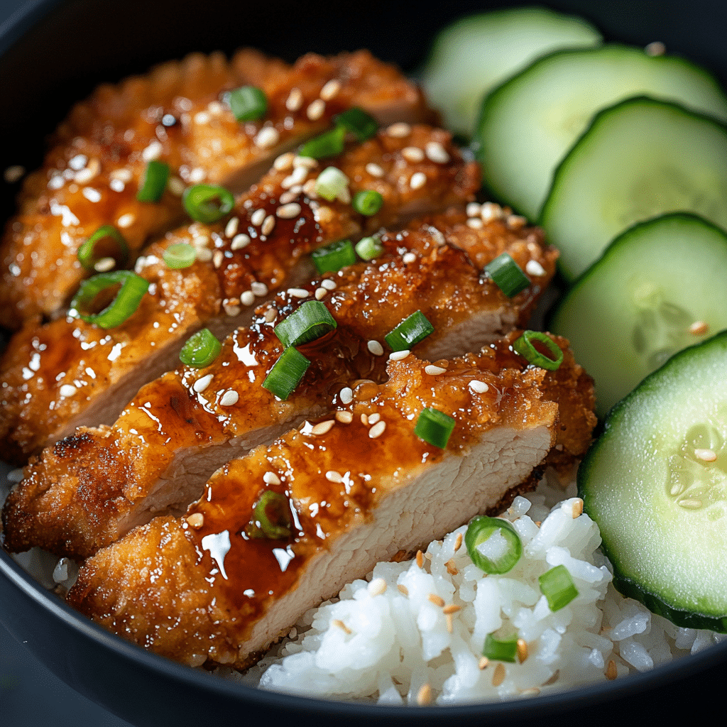 Golden Fried Chicken Katsu with Tonkatsu Sauce