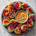 Vegetable Spring Rolls with Peanut Sauce Recipe