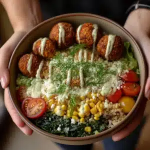 Summer Bliss Bowls with Sweet Potato Fritters and Jalapeño Ranch Recipe