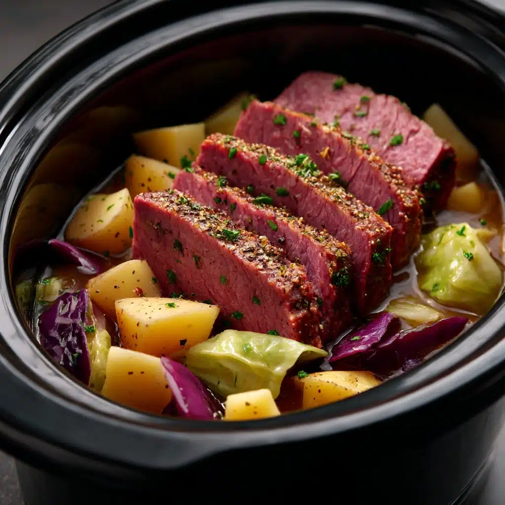 Slow Cooker Corned Beef Cabbage Recipe - Recipe Image