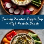 High-Protein Cottage Cheese Veggie Dip with Za’atar Recipe