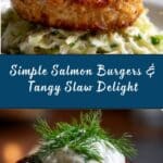 Yummy Salmon Burgers with Slaw Recipe