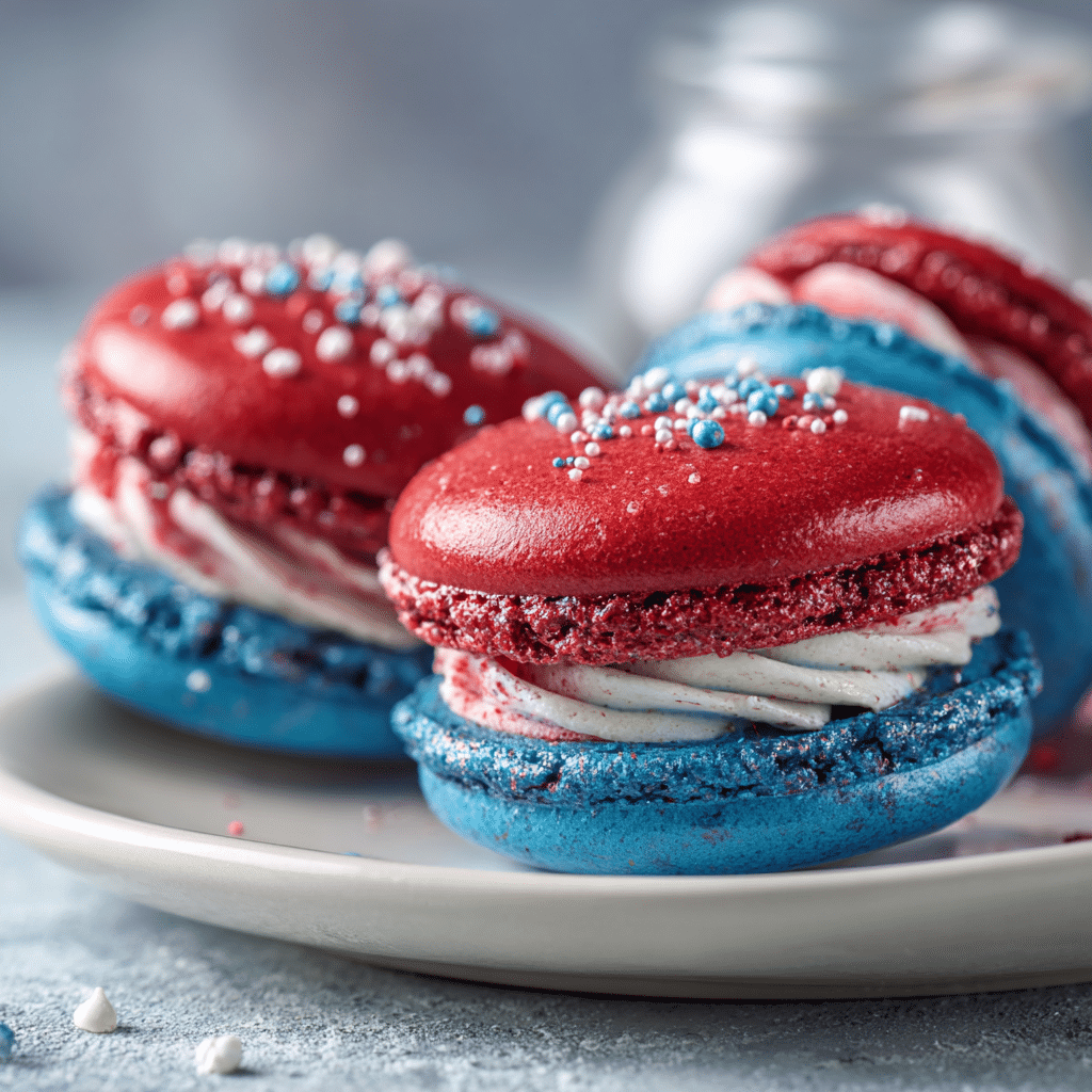 4th of July Macarons