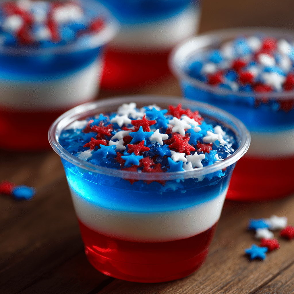 Red White & Blue American Flag Jello Shots