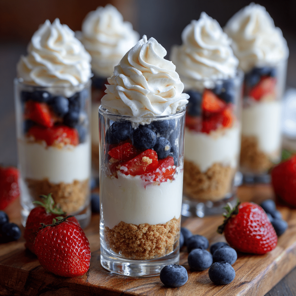No Bake Mini Cheesecake Parfaits