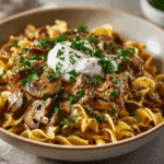 Easy Mushroom Stroganoff