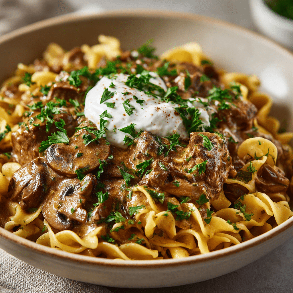 Easy Mushroom Stroganoff
