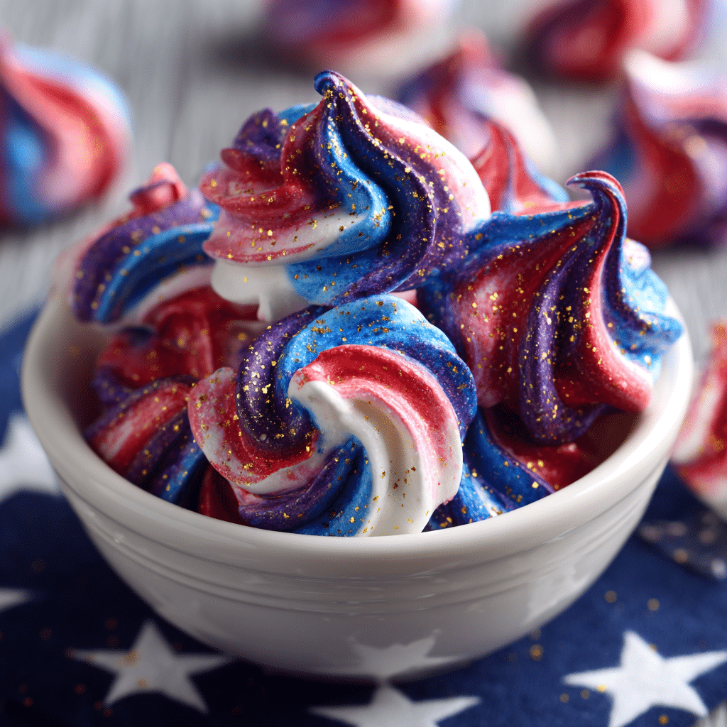 Patriotic Meringue Cookies