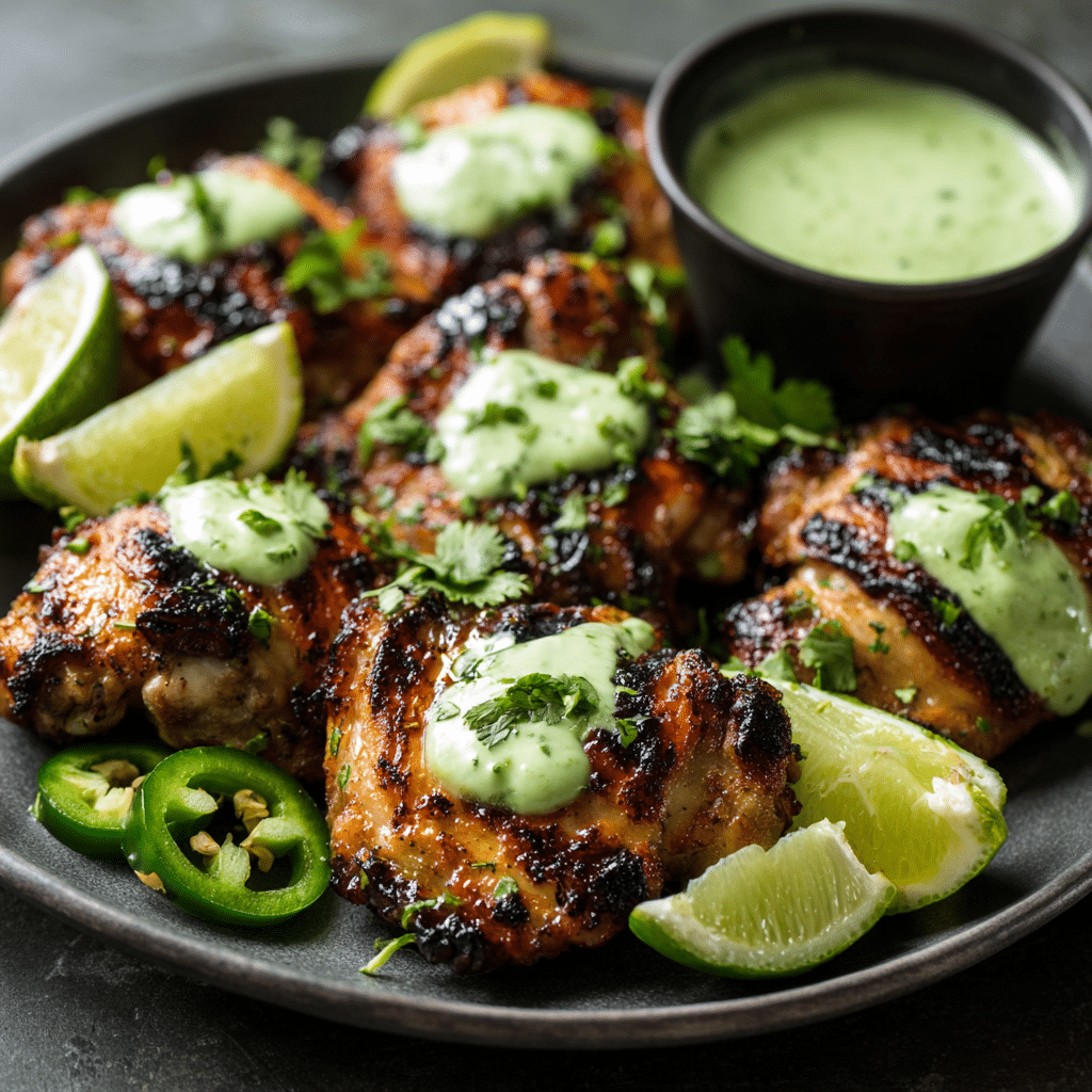 Peruvian Chicken with Green Sauce (Aji Verde)