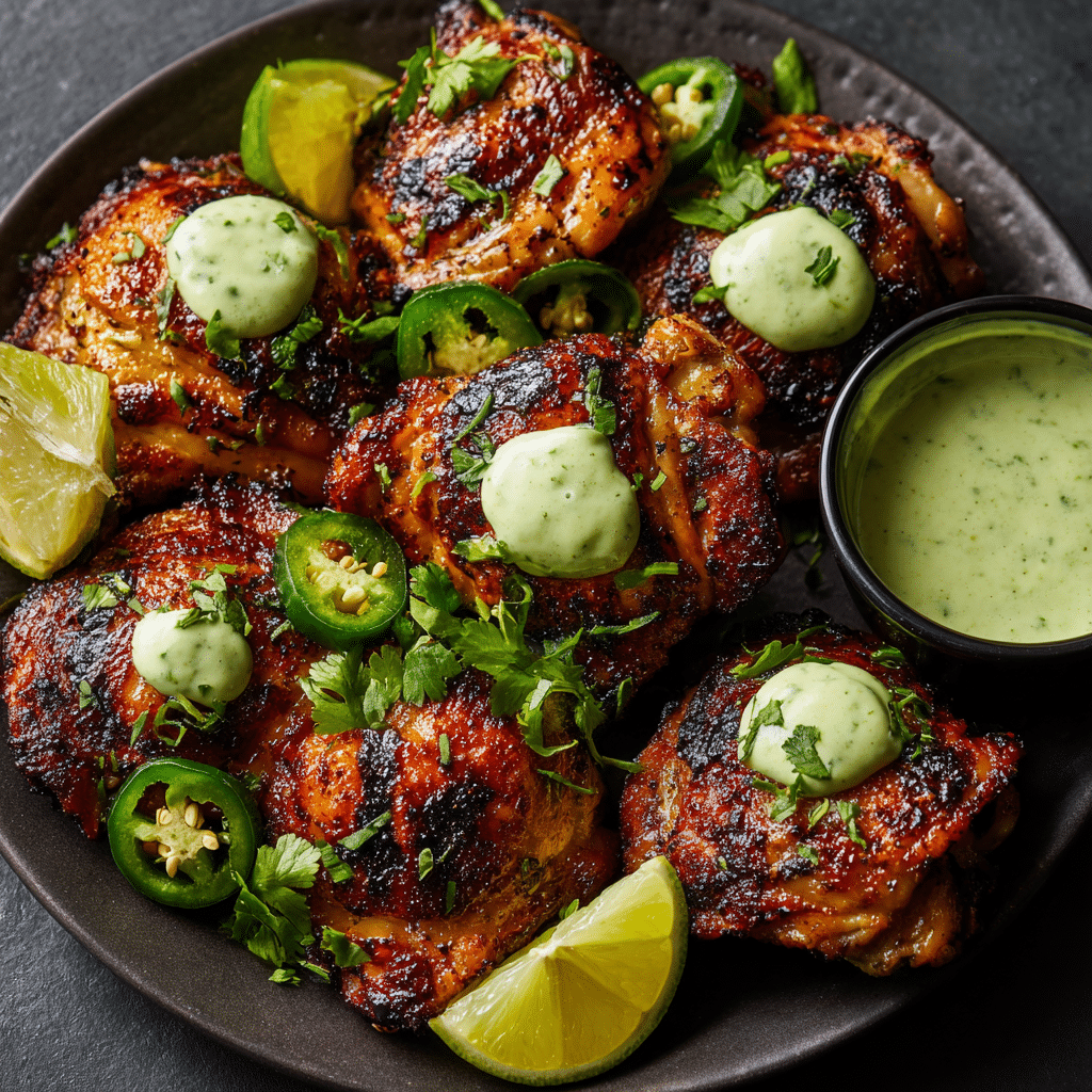 Peruvian Chicken with Green Sauce (Aji Verde)