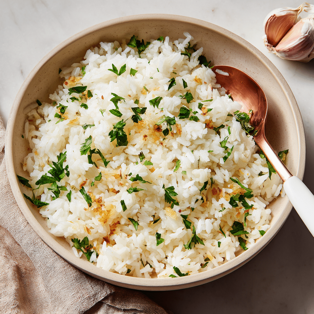 Easy Garlic Butter Rice Recipe (Flavor Packed!!)