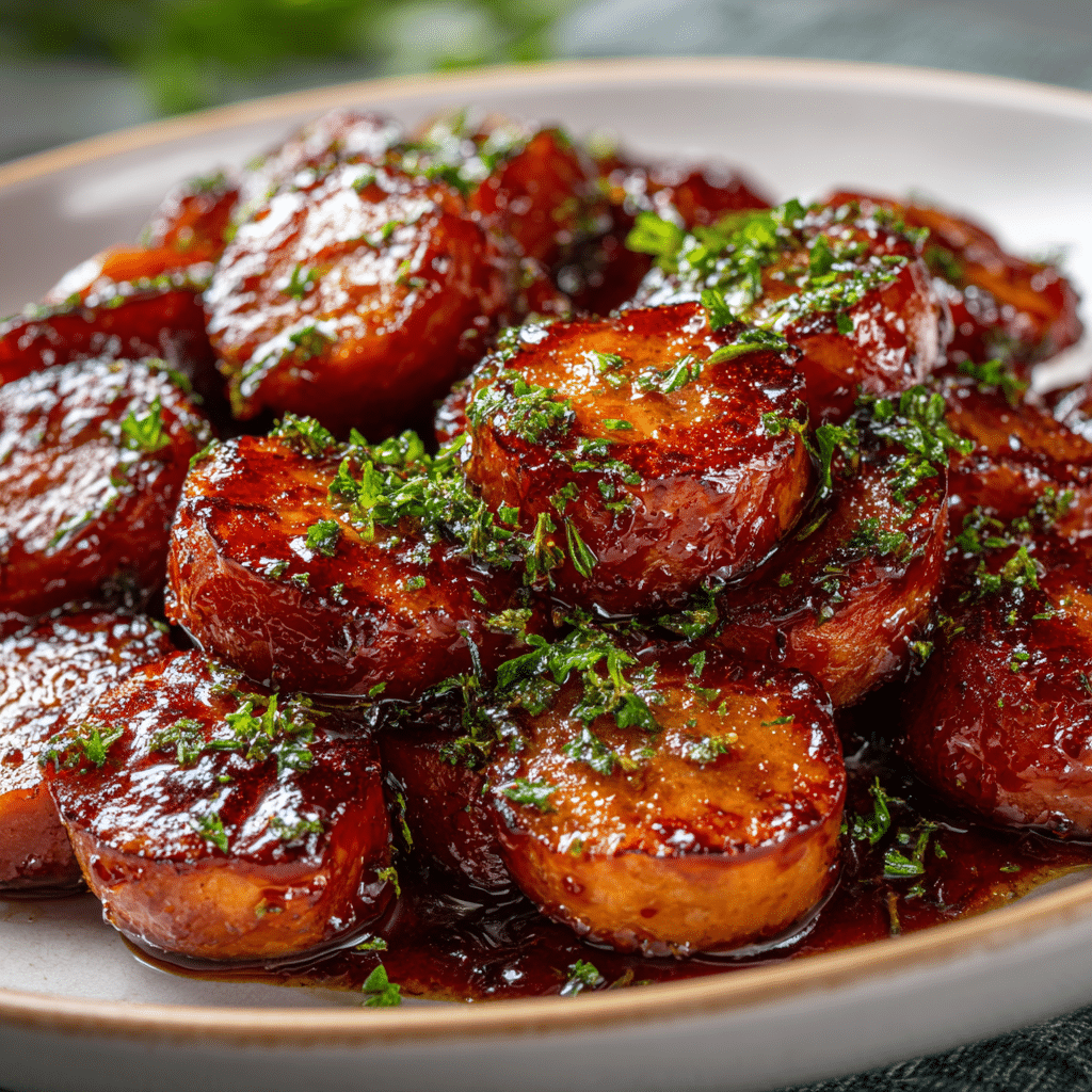 Baked BBQ Sausage Bites