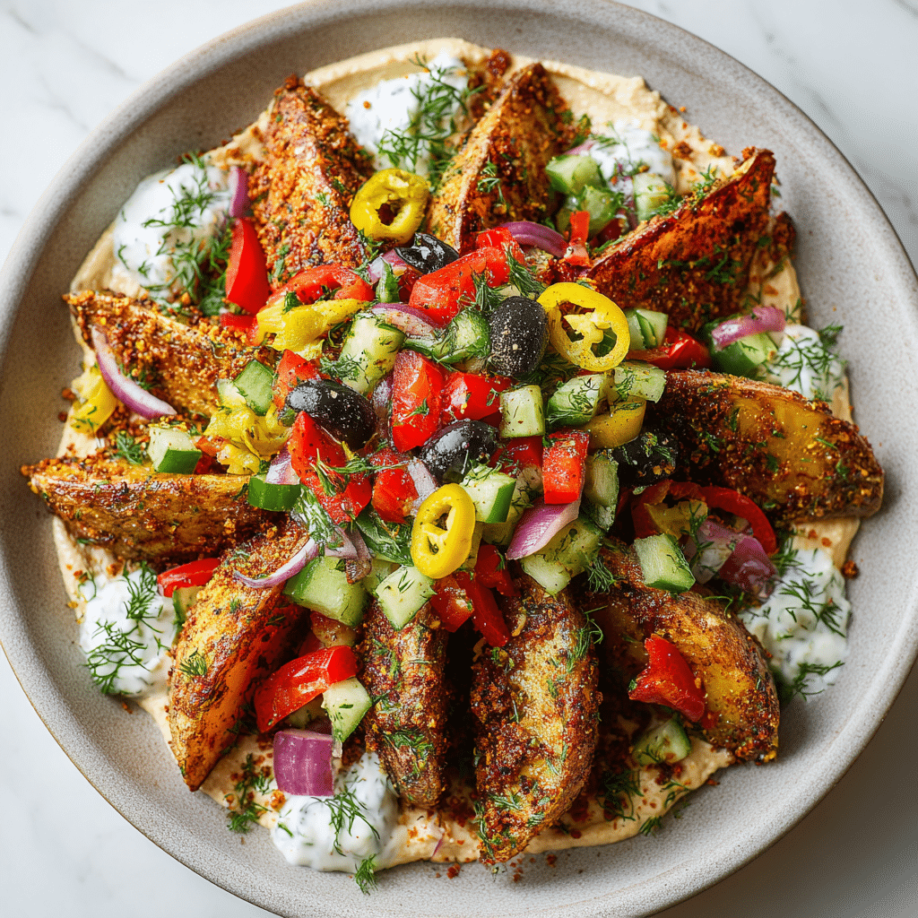 Loaded Mediterranean Potato Wedges