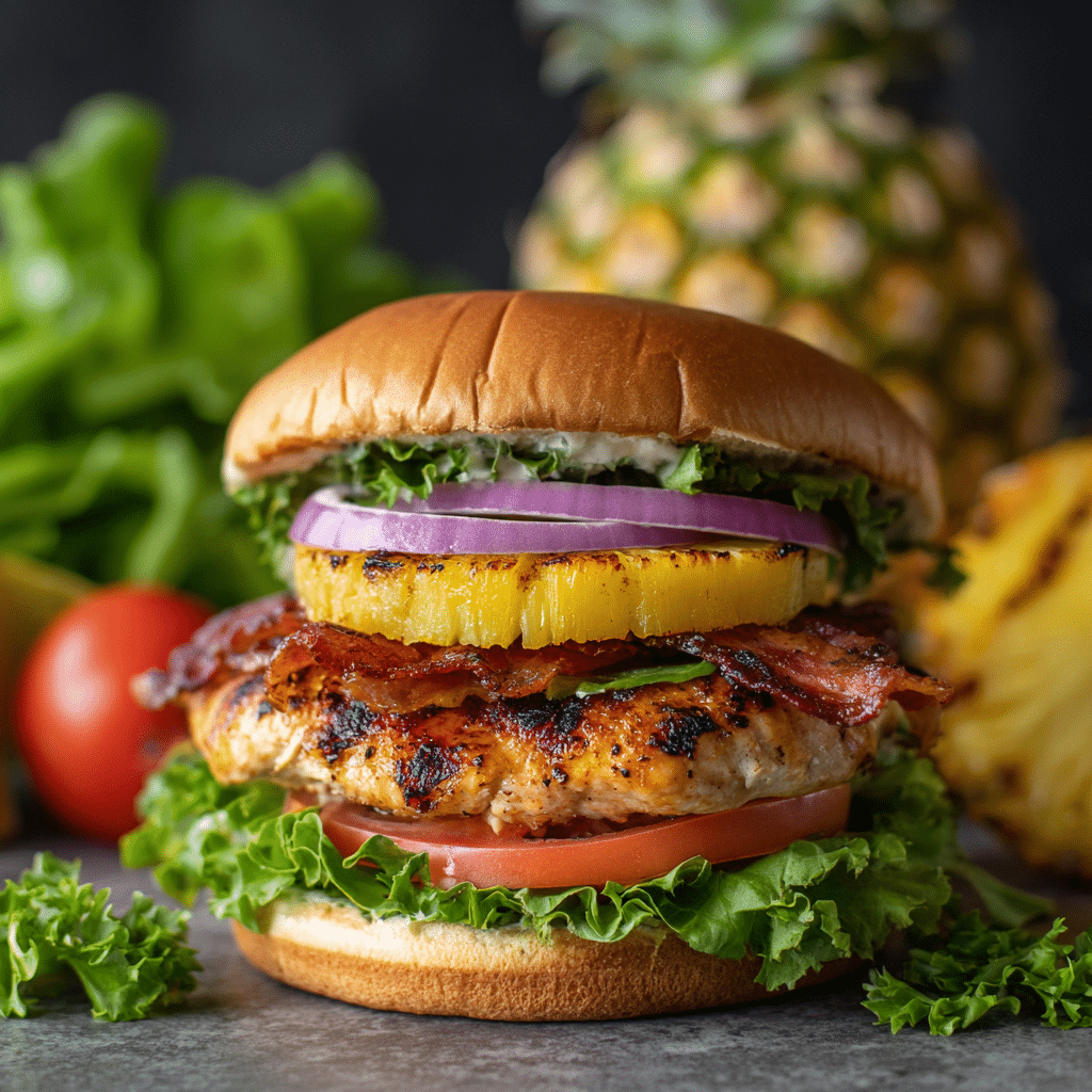 Grilled Hawaiian Chicken Sandwiches