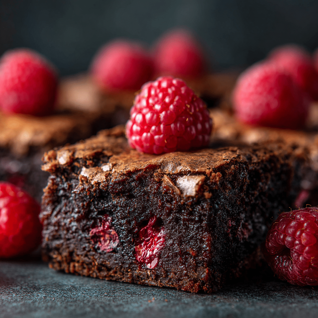 Triple Chocolate Raspberry Brownies