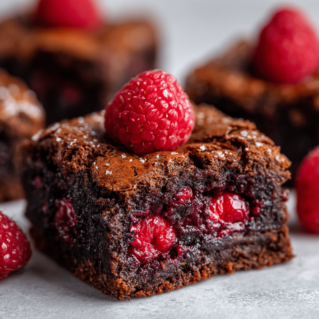 Triple Chocolate Raspberry Brownies